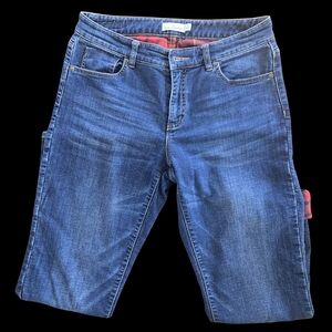 Classic Blue L.L BEAN SIGNATURE PLAID LINED Women's Jeans